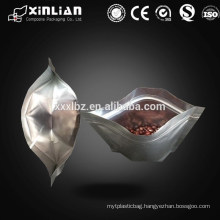 Stand up aluminum vacuum zipper pouch bag/ zip lock vacuum packaging bag